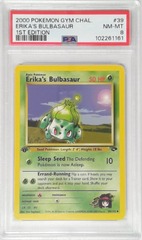 V1783: 2000: Erika's Bulbasaur: 39/132: 1ST Edition: Gym Heroes: PSA: 8: NM-MT: 102261161